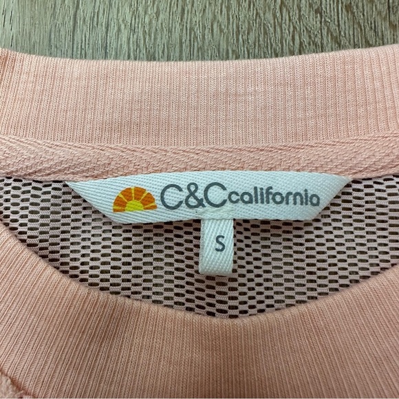 C&C California Orange Terrycloth Pullover Coverup size S - Picture 3 of 5